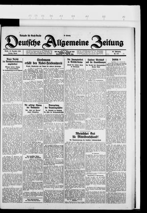 Deutsche allgemeine Zeitung vom 10.12.1926
