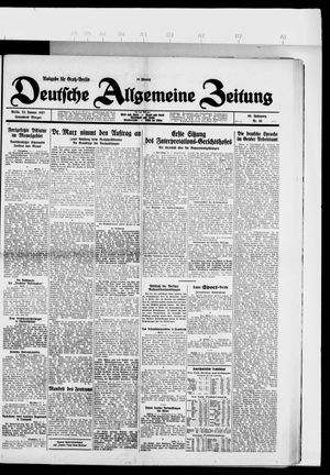 Deutsche allgemeine Zeitung vom 22.01.1927