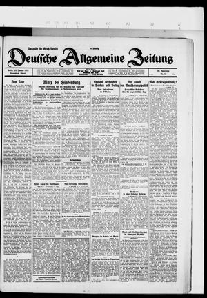 Deutsche allgemeine Zeitung vom 22.01.1927