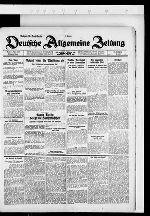 Deutsche allgemeine Zeitung vom 06.04.1927