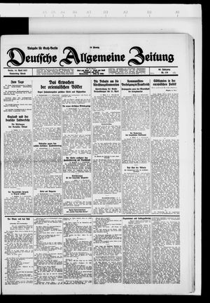 Deutsche allgemeine Zeitung vom 14.04.1927