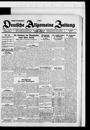 Deutsche allgemeine Zeitung vom 21.04.1927
