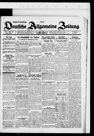 Deutsche allgemeine Zeitung vom 22.04.1927