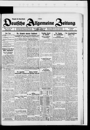 Deutsche allgemeine Zeitung vom 20.05.1927