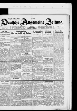 Deutsche allgemeine Zeitung on Jun 1, 1927