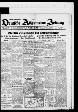 Deutsche allgemeine Zeitung vom 08.06.1927