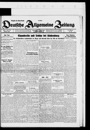 Deutsche allgemeine Zeitung on Jun 8, 1927