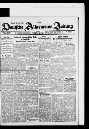 Deutsche allgemeine Zeitung on Jun 20, 1927