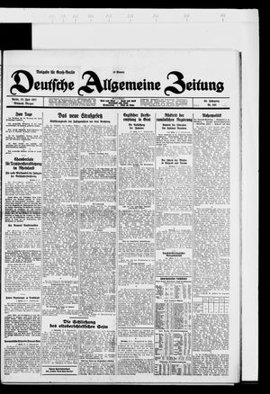 Deutsche allgemeine Zeitung vom 22.06.1927
