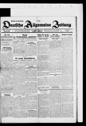 Deutsche allgemeine Zeitung vom 29.06.1927