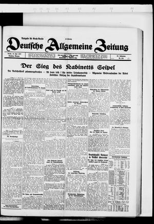 Deutsche allgemeine Zeitung vom 19.07.1927