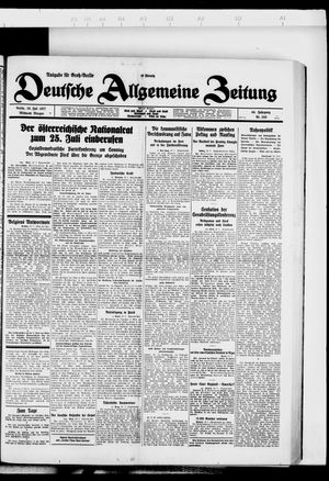 Deutsche allgemeine Zeitung vom 20.07.1927