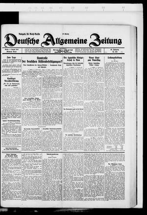 Deutsche allgemeine Zeitung on Aug 3, 1927
