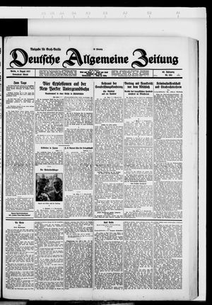 Deutsche allgemeine Zeitung vom 06.08.1927