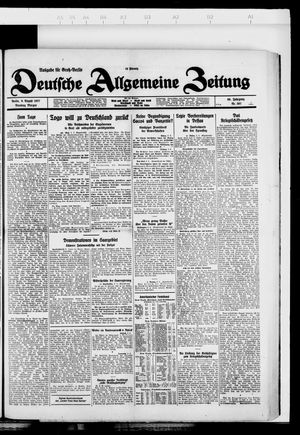 Deutsche allgemeine Zeitung vom 09.08.1927