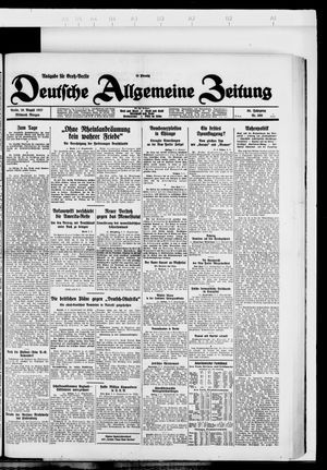 Deutsche allgemeine Zeitung vom 10.08.1927