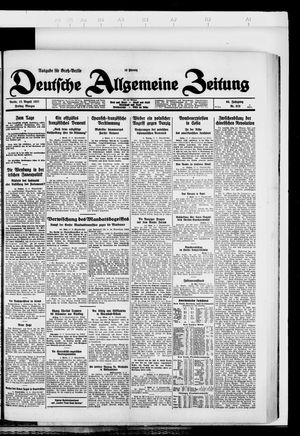 Deutsche allgemeine Zeitung on Aug 12, 1927