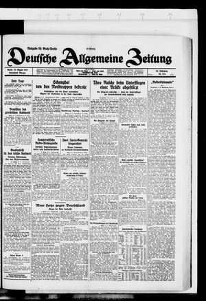 Deutsche allgemeine Zeitung vom 13.08.1927