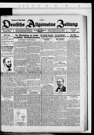Deutsche allgemeine Zeitung vom 18.08.1927