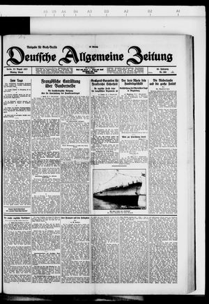 Deutsche allgemeine Zeitung vom 22.08.1927