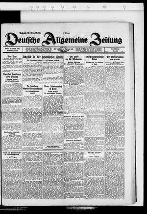 Deutsche allgemeine Zeitung vom 25.08.1927