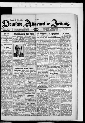 Deutsche allgemeine Zeitung vom 27.08.1927
