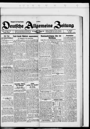 Deutsche allgemeine Zeitung on Aug 30, 1927