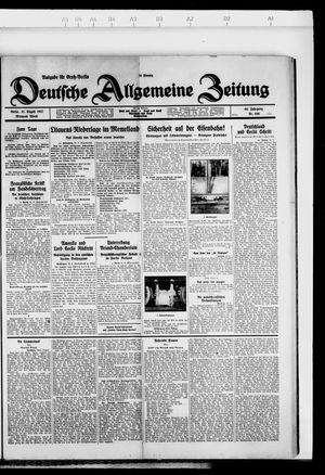 Deutsche allgemeine Zeitung vom 31.08.1927