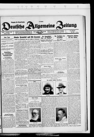 Deutsche allgemeine Zeitung vom 02.09.1927