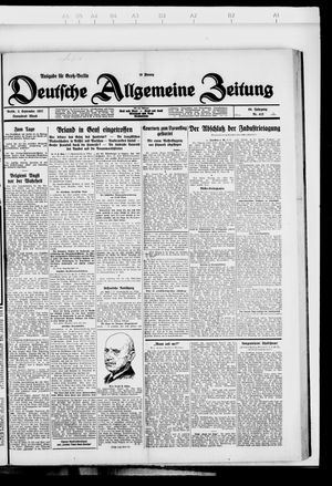 Deutsche allgemeine Zeitung vom 03.09.1927