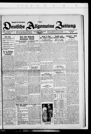 Deutsche allgemeine Zeitung vom 04.09.1927