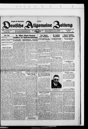 Deutsche allgemeine Zeitung on Sep 5, 1927