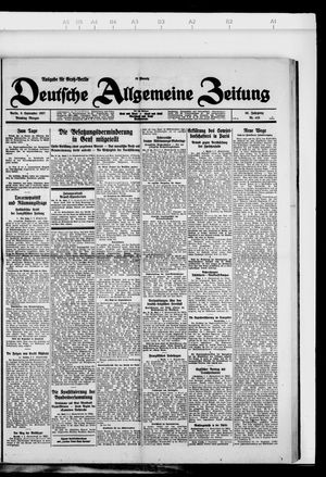 Deutsche allgemeine Zeitung vom 06.09.1927
