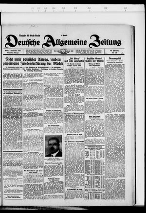 Deutsche allgemeine Zeitung vom 08.09.1927