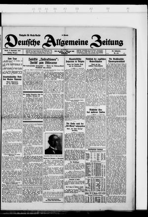 Deutsche allgemeine Zeitung vom 09.09.1927
