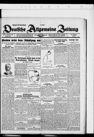 Deutsche allgemeine Zeitung vom 09.09.1927