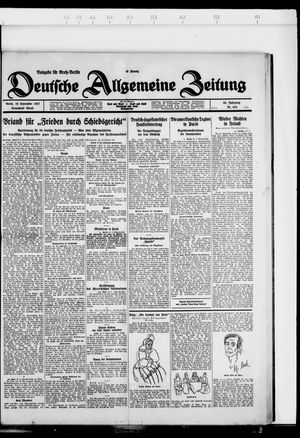 Deutsche allgemeine Zeitung vom 10.09.1927