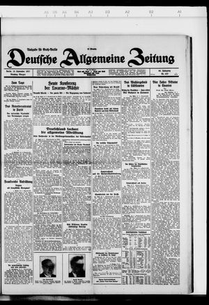 Deutsche allgemeine Zeitung vom 13.09.1927
