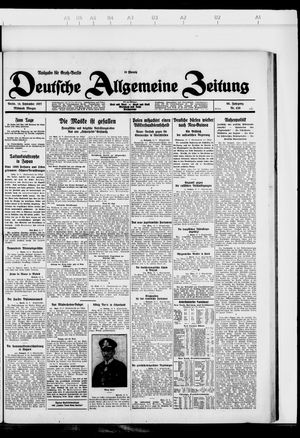Deutsche allgemeine Zeitung on Sep 14, 1927