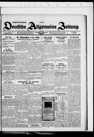 Deutsche allgemeine Zeitung on Sep 15, 1927