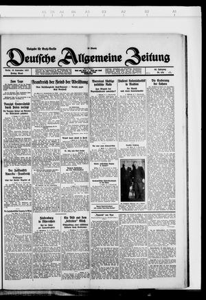 Deutsche allgemeine Zeitung vom 16.09.1927