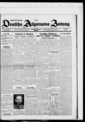 Deutsche allgemeine Zeitung on Sep 20, 1927