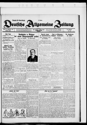 Deutsche allgemeine Zeitung vom 23.09.1927