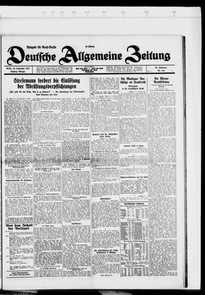 Deutsche allgemeine Zeitung vom 25.09.1927