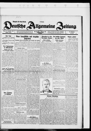Deutsche allgemeine Zeitung vom 26.09.1927