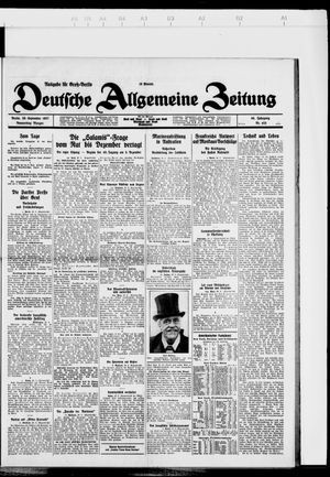 Deutsche allgemeine Zeitung vom 29.09.1927