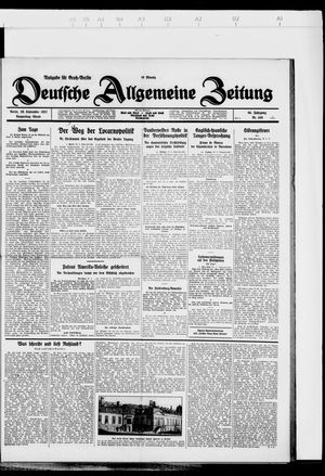 Deutsche allgemeine Zeitung vom 29.09.1927