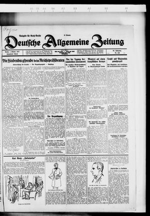 Deutsche allgemeine Zeitung vom 01.10.1927