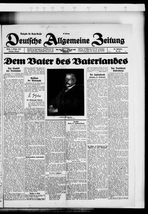 Deutsche allgemeine Zeitung vom 02.10.1927