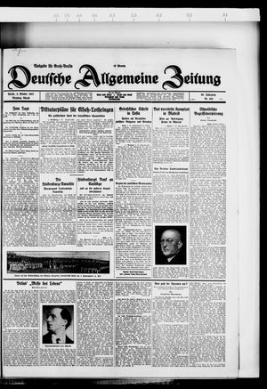 Deutsche allgemeine Zeitung vom 04.10.1927